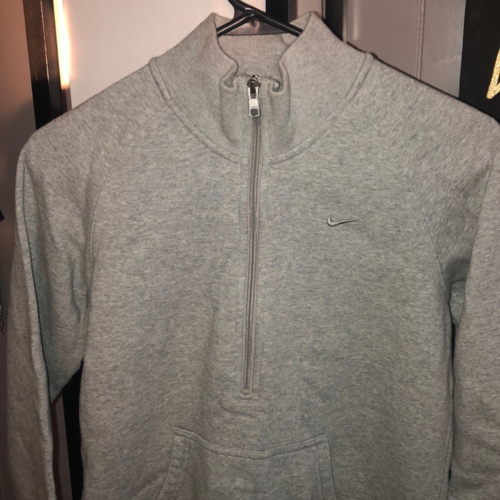 NIKE grey half zip sweatshirt